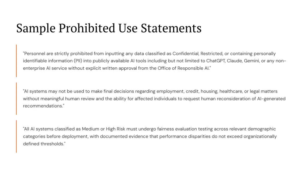 15 Sample Prohibited Use Statements