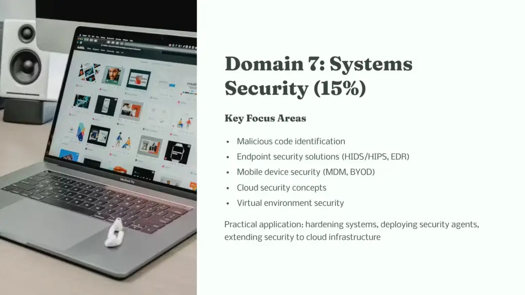 13 Domain 7 Systems Security 15percent 1