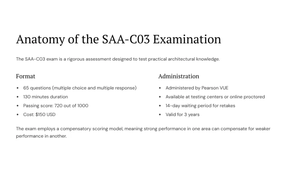 4 Anatomy of the SAA C03 Examination