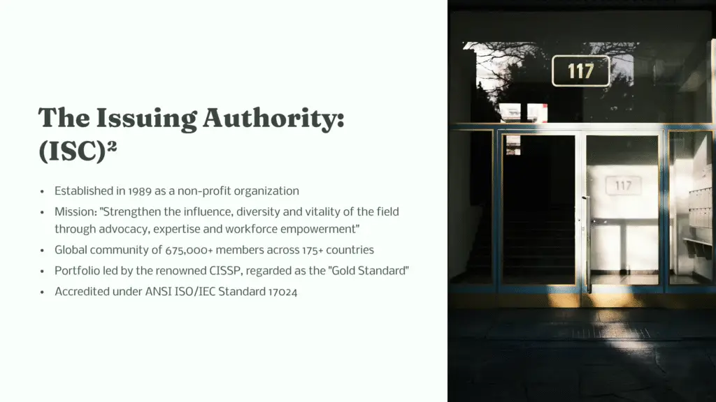 4 The Issuing Authority ISC