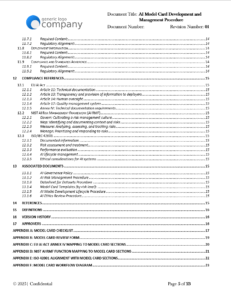 AI Model Card Development and Management Procedure pg5