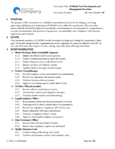 AI Model Card Development and Management Procedure pg6