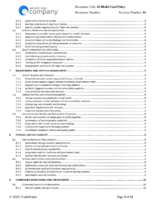 AI Model Card Policy pg4