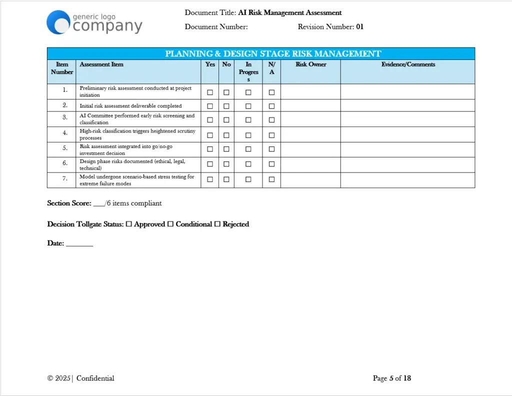 AI Risk Management Assessment
