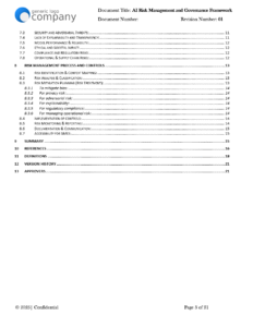 AI Risk Management and Governance Framework Template pg3