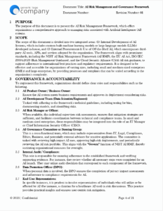 AI Risk Management and Governance Framework Template pg4