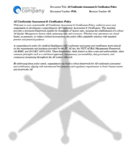 AI Conformity Assessment and Certification Policy