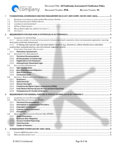 AI Conformity Assessment and Certification Policy pg2