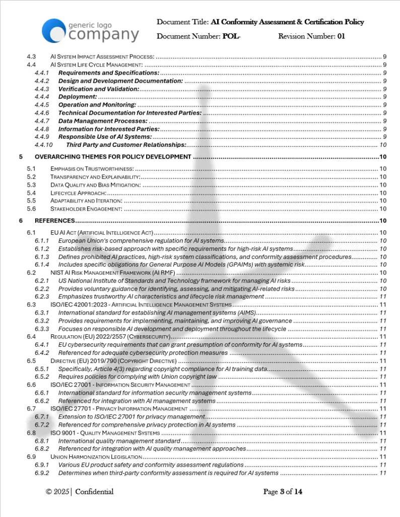 AI Conformity Assessment and Certification Policy pg3