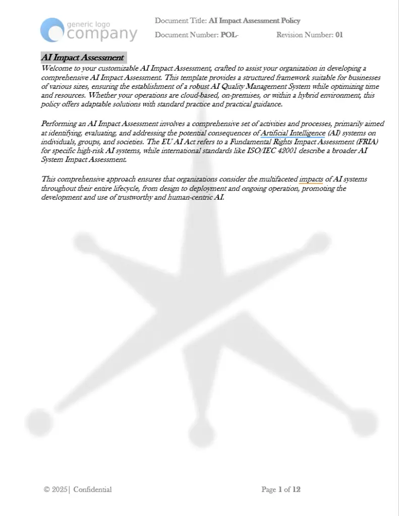 AI Impact Assessment Policy