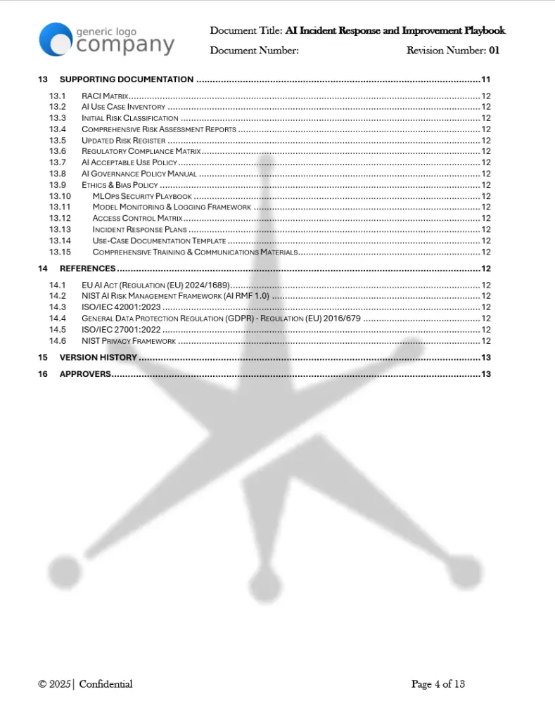 AI Incident Response and Improvement Playbook pg4
