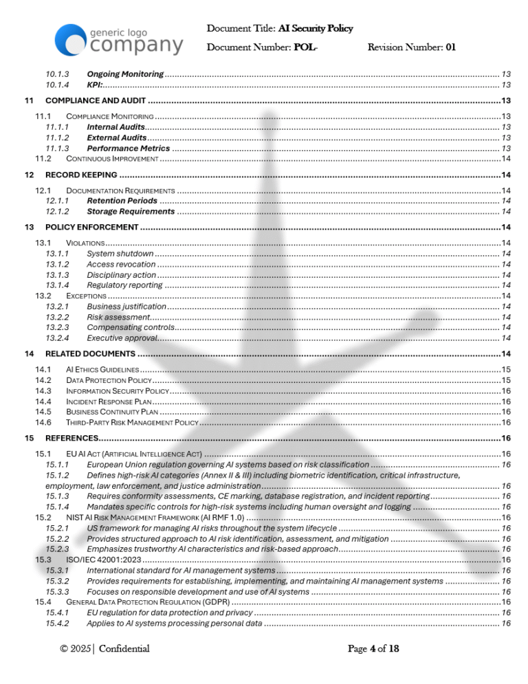 AI Security Policy Template pg4