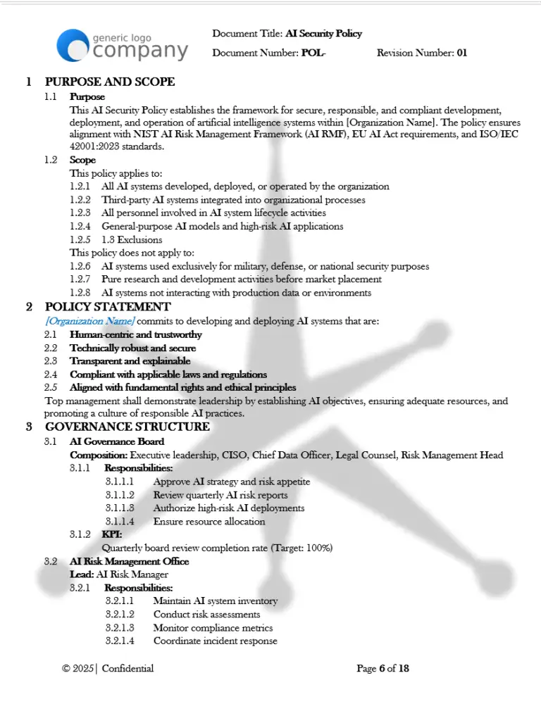 AI Security Policy Template pg6