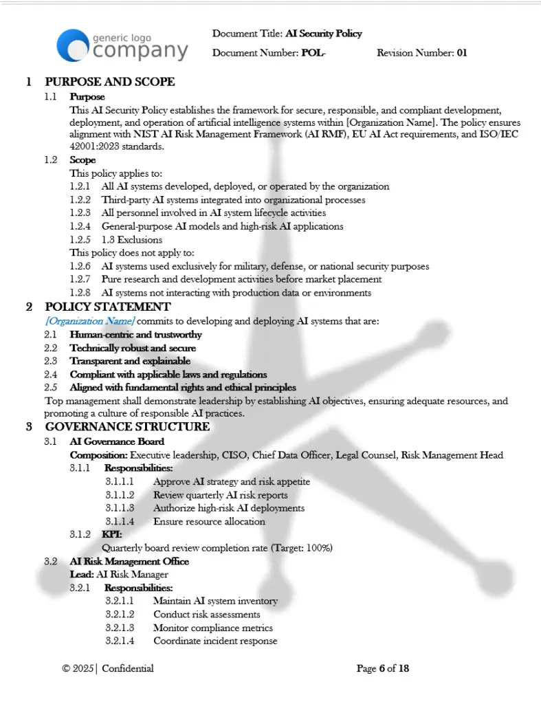 AI Security Policy Template pg6