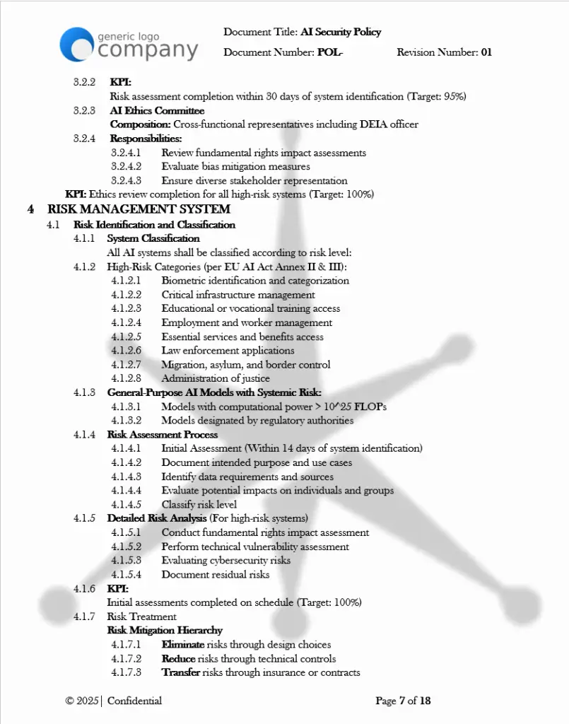 AI Security Policy Template pg7