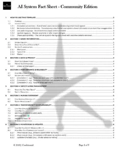 Free AI System Fact Sheet