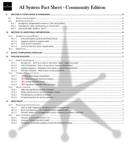AI System Fact Sheet Community Edition pg2