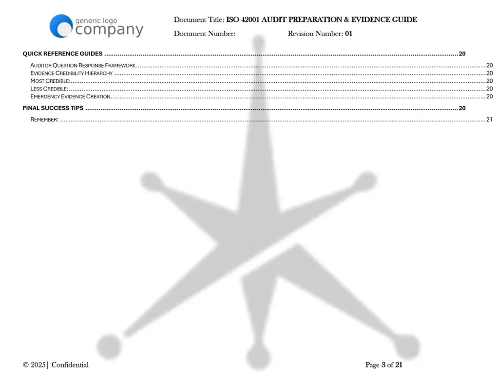 ISO 42001 Audit Preparation and Evidence Guide pg3