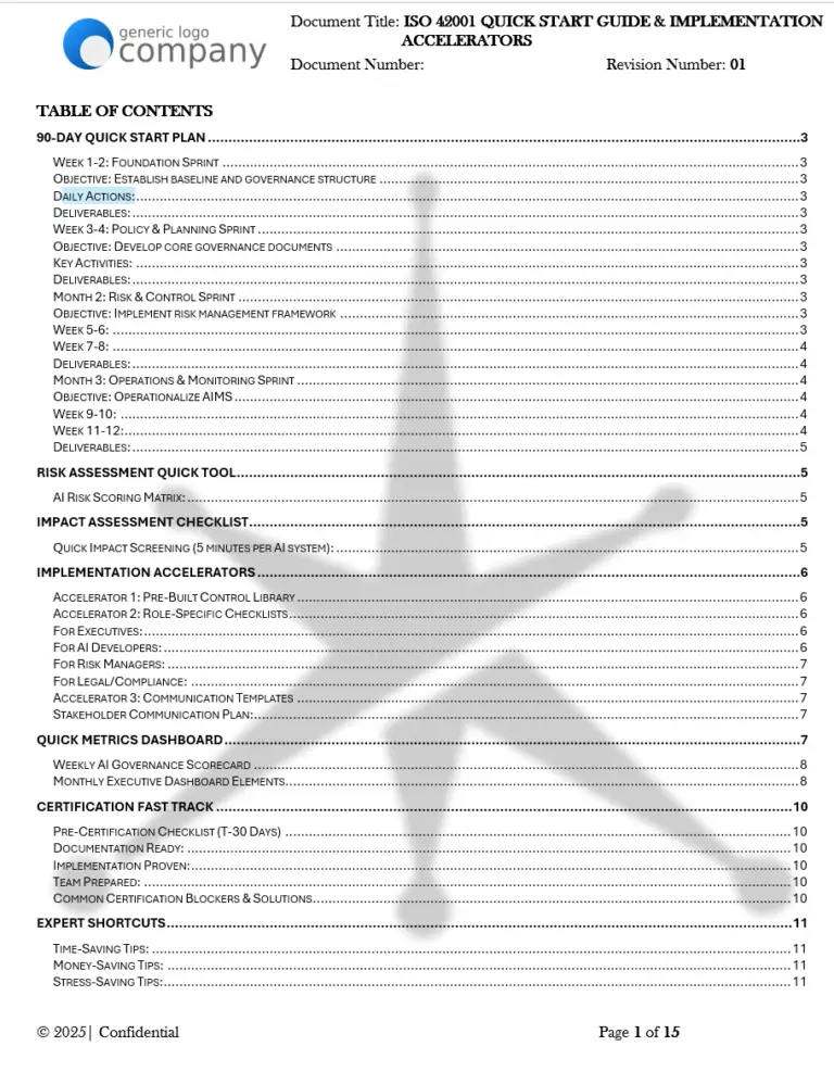 ISO 42001 Quick Start Guide