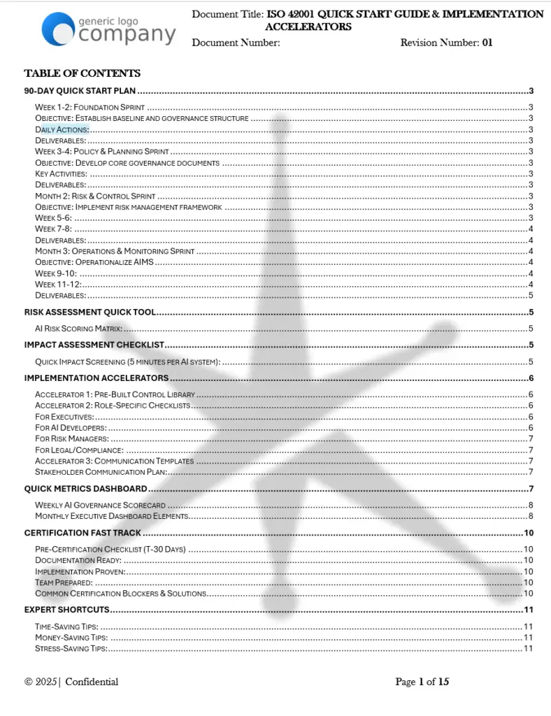 ISO 42001 Quick Start Guide