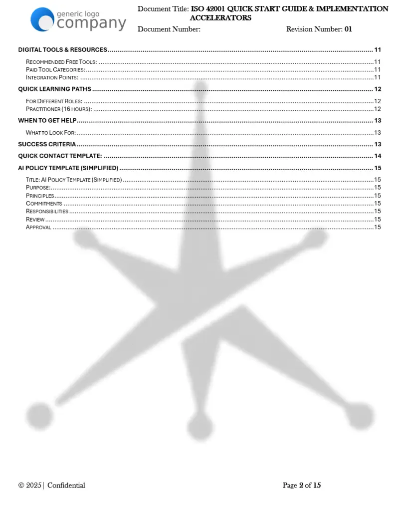 ISO 42001 Quick Start Guide Implementation Accelerators pg2
