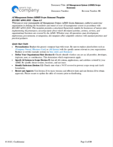 AI Management System Scope Statement Template