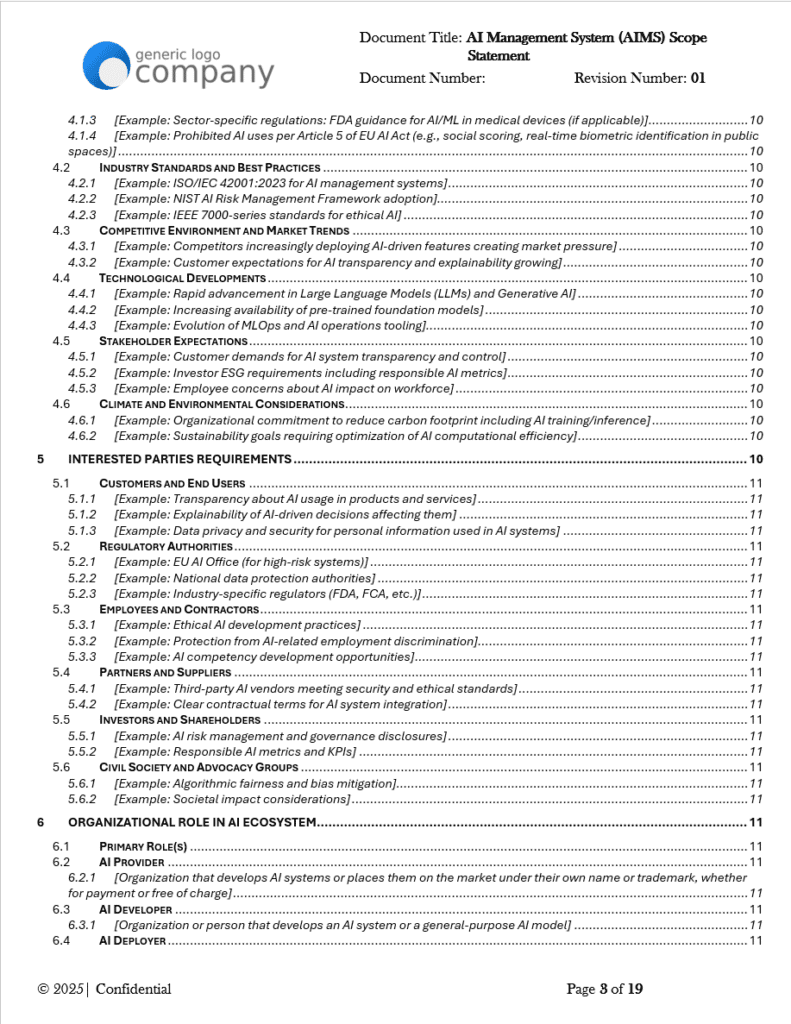 AI Management System AIMS Scope Statement Template pg3