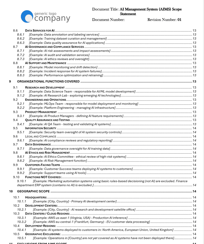 AI Management System AIMS Scope Statement Template pg5 1