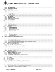 AI Model Documentation Guide Community Edition pg2
