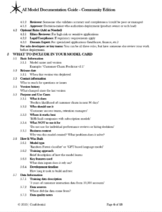 AI Model Documentation Guide Community Edition pg6