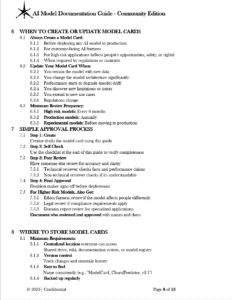 AI Model Documentation Guide Community Edition pg8