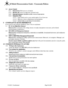 AI Model Documentation Guide Community Edition pg9