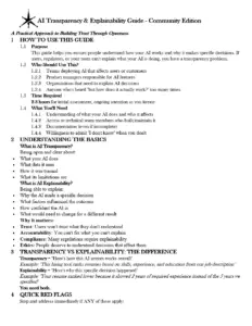 AI Transparency and Explainability Guide pg.4