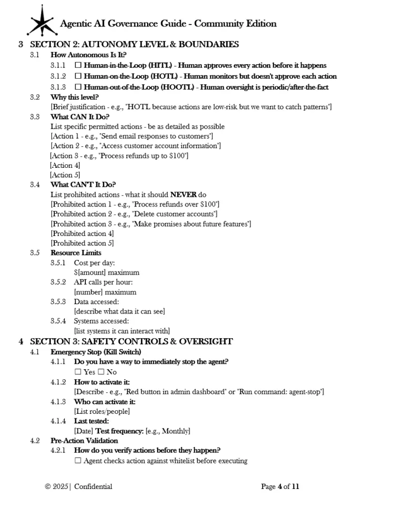 Agentic AI Governance Guide Community Edition pg.4