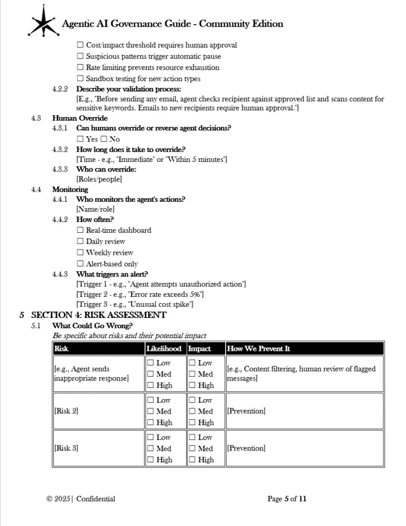 Agentic AI Governance Guide Community Edition pg.5
