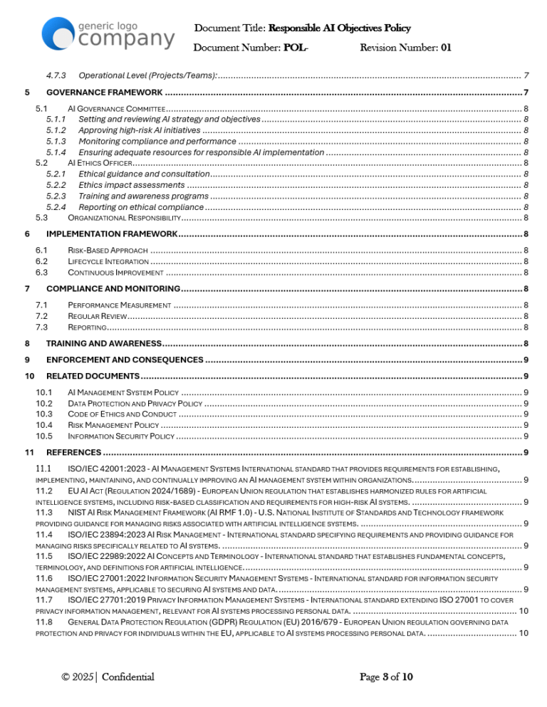 Responsible AI Objectives Policy Template pg.3