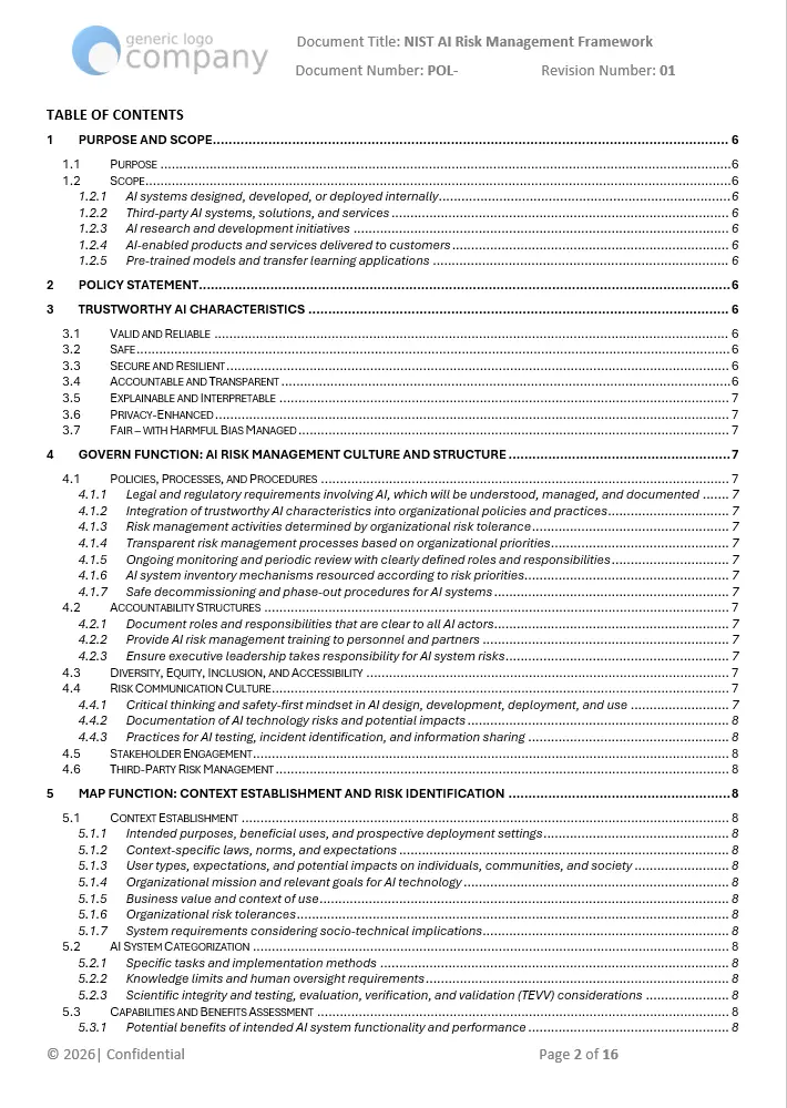 NIST AI RMF Policy Template pg2