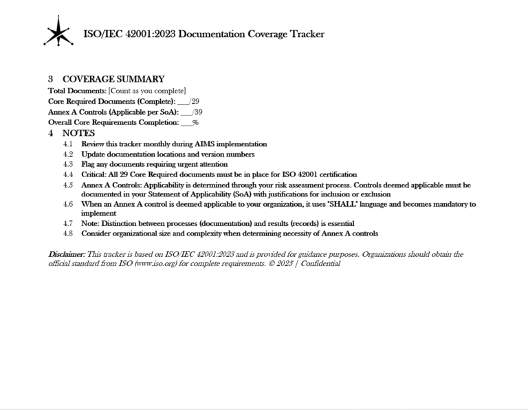 ISO 42001 Documentation Coverage Tracker v pg5