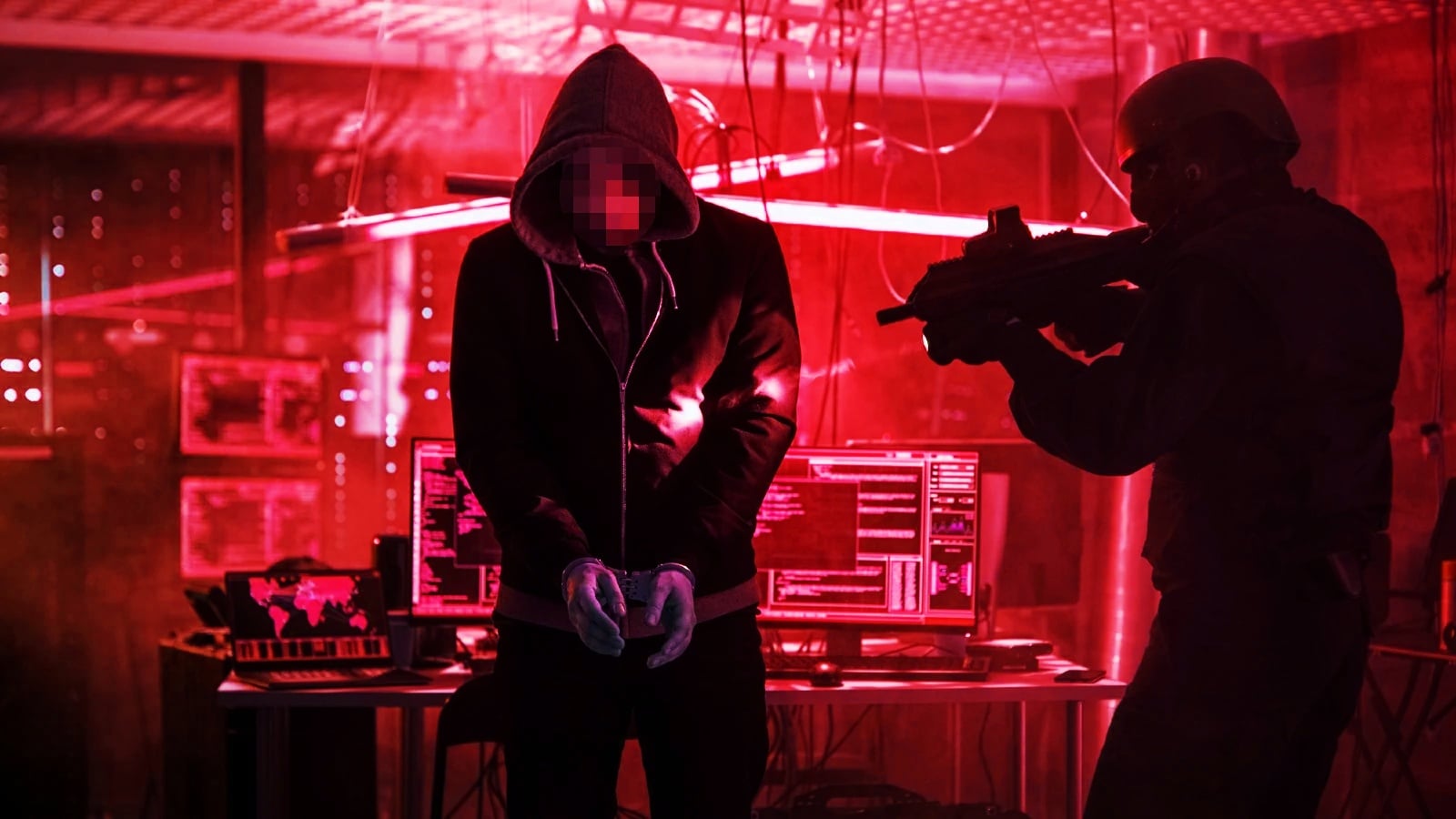 law enforcement arrest red