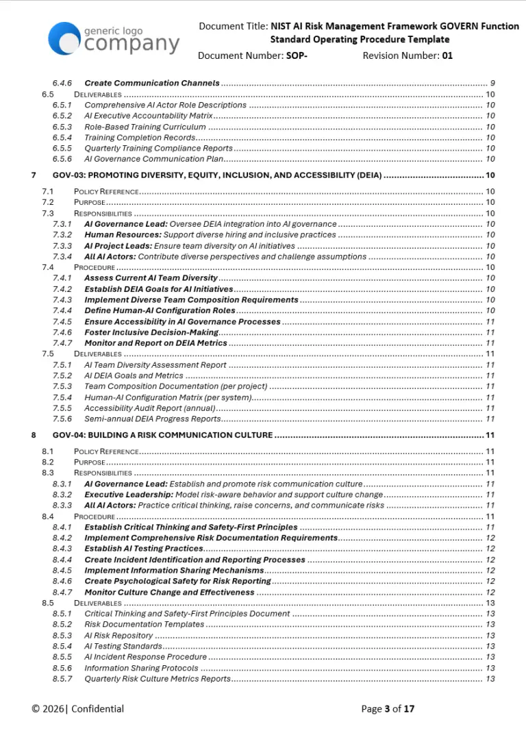 NIST GOVERN Function SOP pg3
