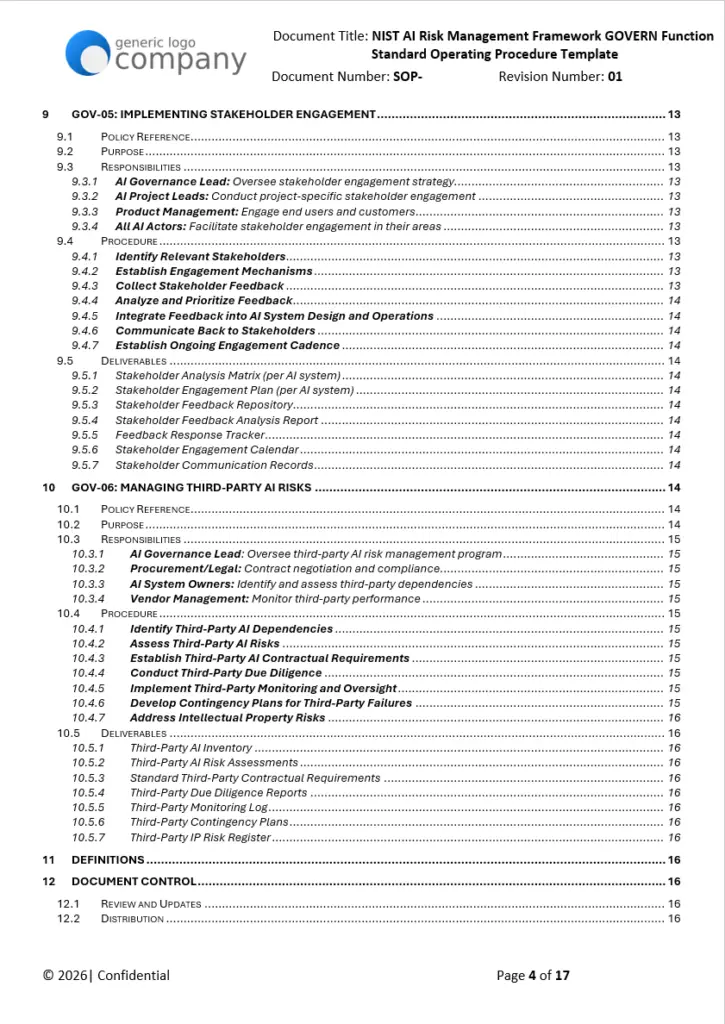 NIST GOVERN Function SOP pg4