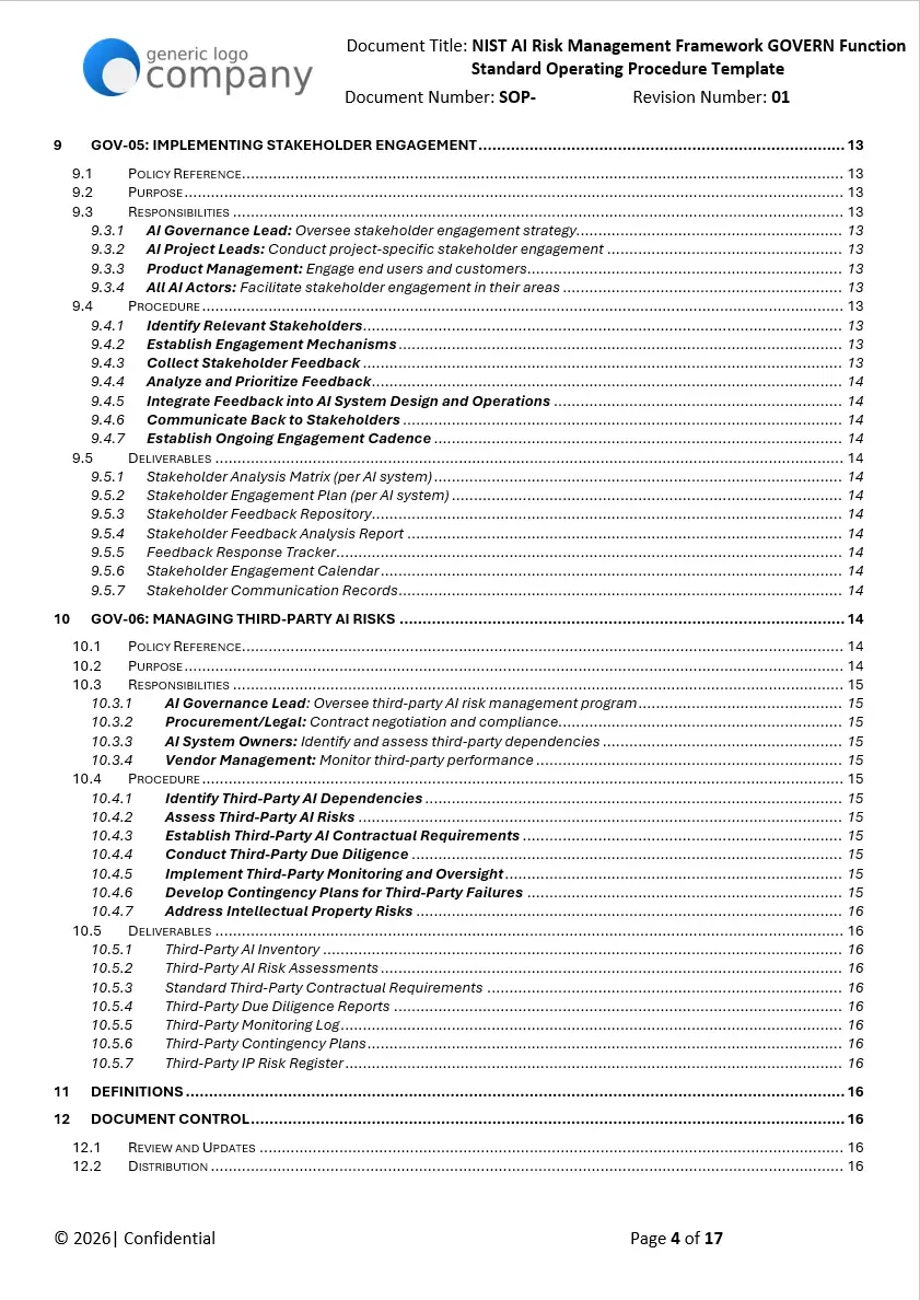 NIST GOVERN Function SOP pg4
