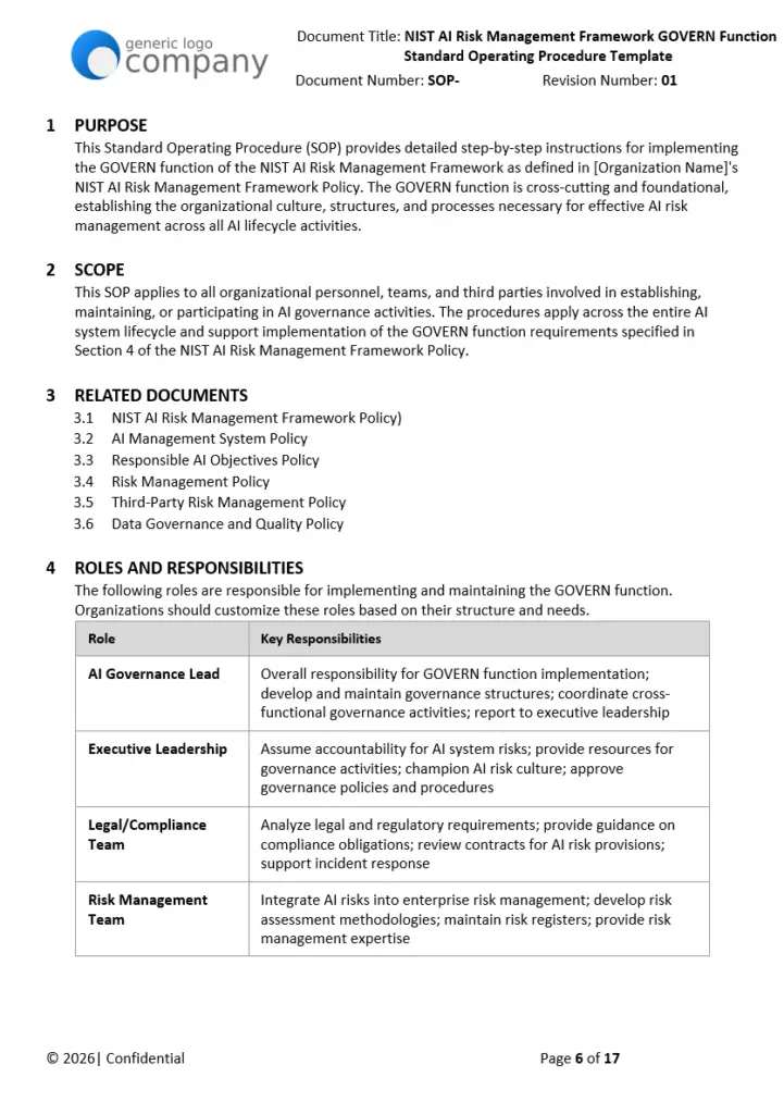 NIST GOVERN Function SOP pg6
