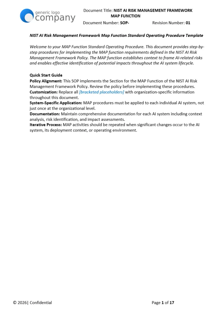 NIST MAP Function SOP pg1
