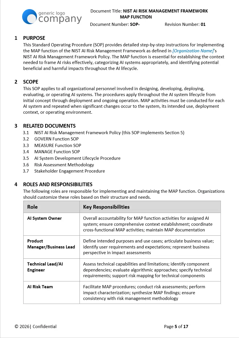 NIST MAP Function SOP pg5
