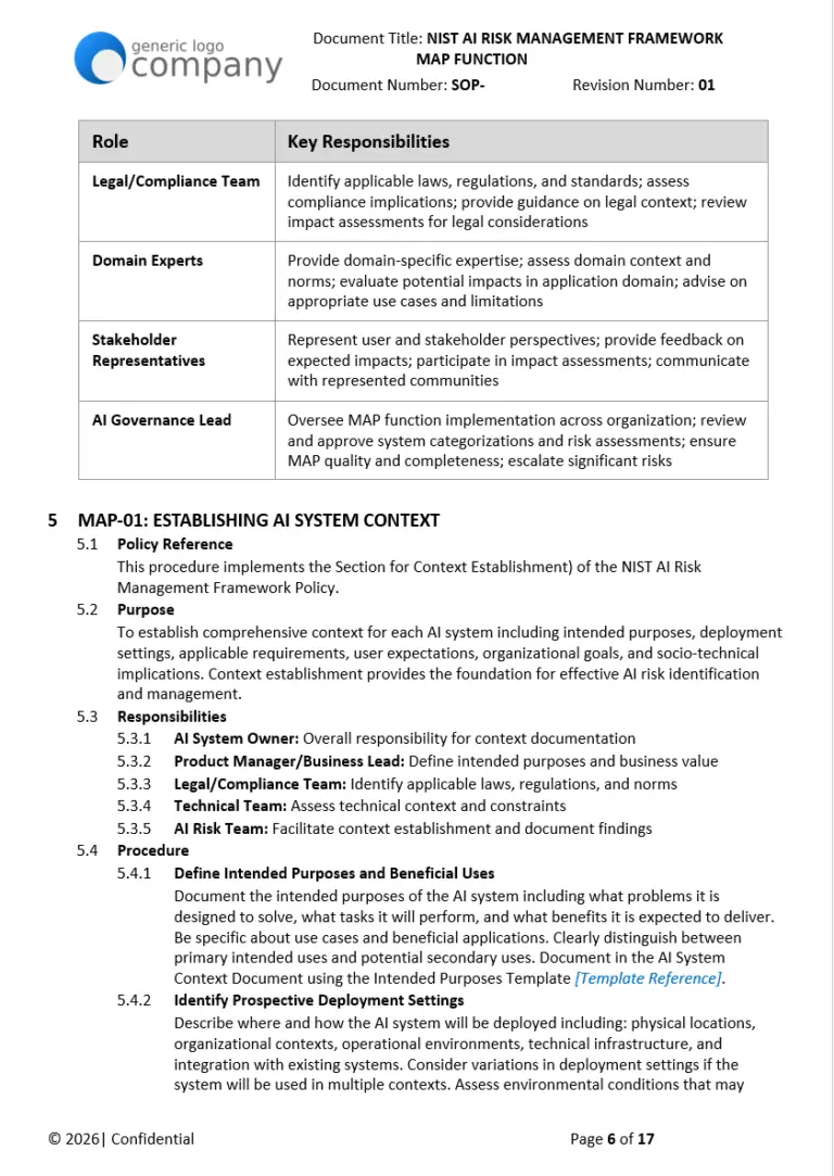NIST MAP Function SOP pg6