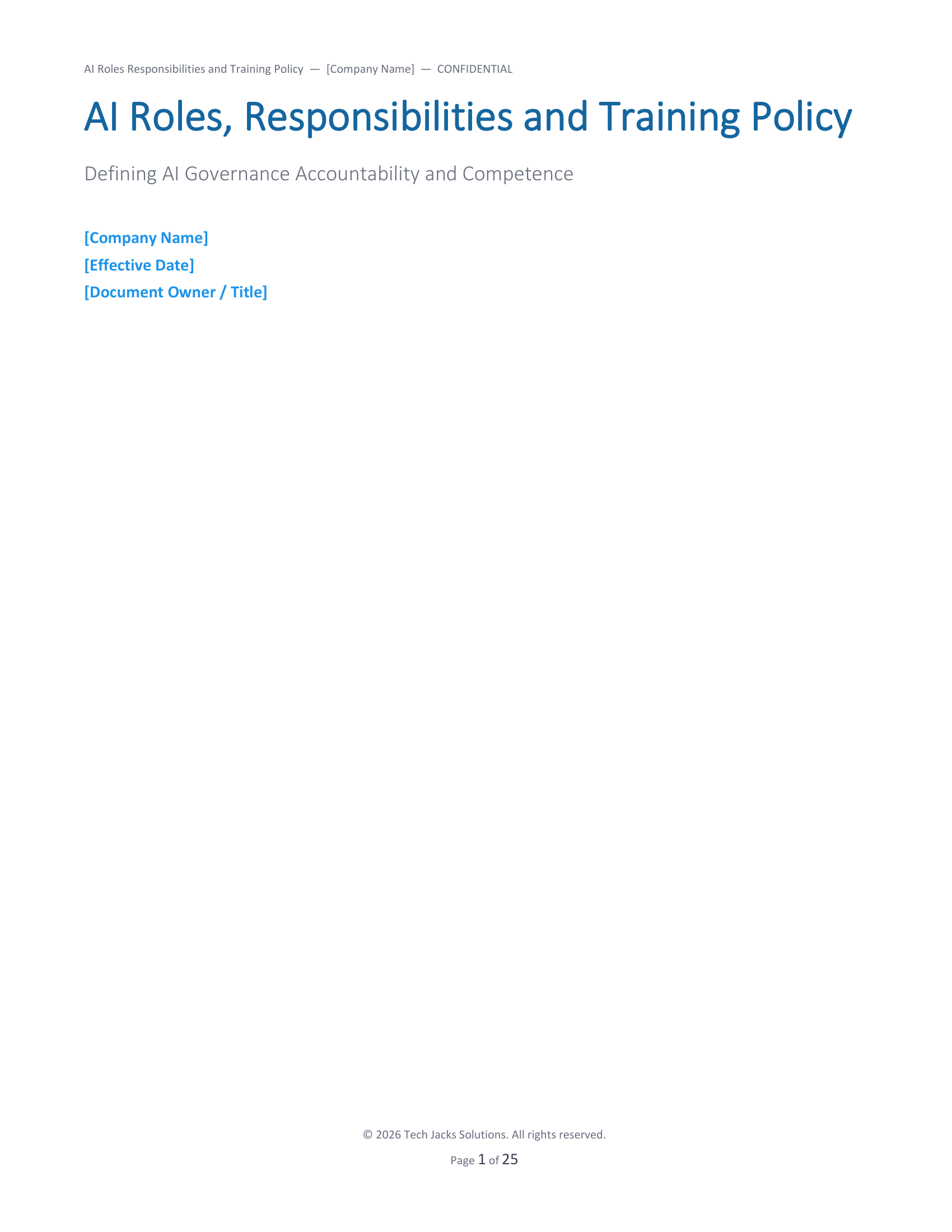 AI Roles Responsibilities Cover Page