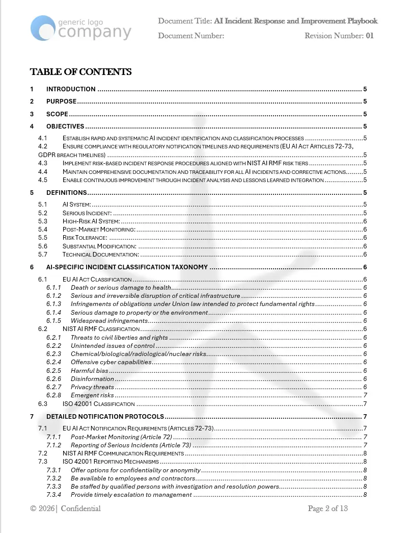 AI Incident Response and Improvement