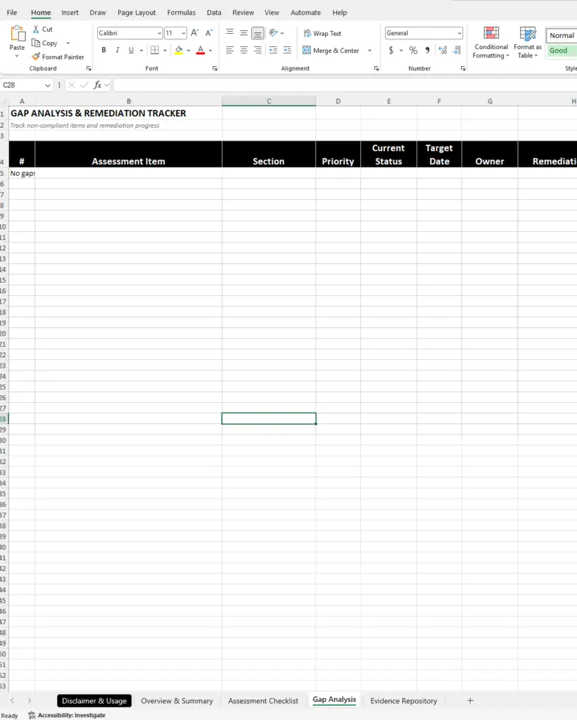 Free AI Compliance Self Assessment pg.3